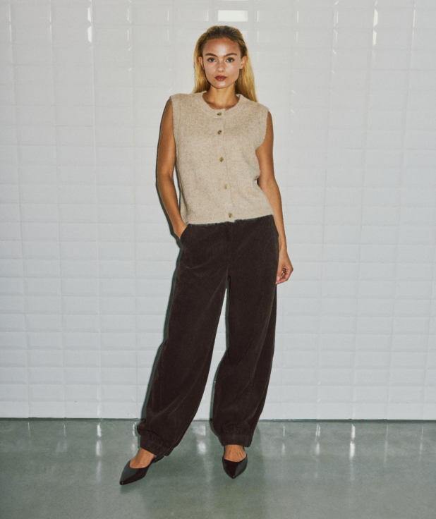 Barrel belini cord broek With Black