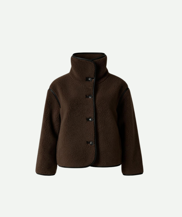winterjas cookie brown with black
