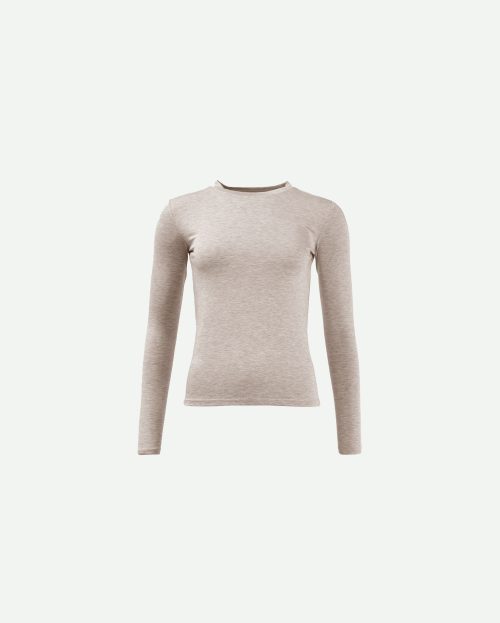 Longsleeve Josefine Silver With Black greige