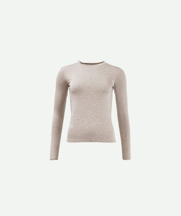 Longsleeve Josefine Silver With Black greige