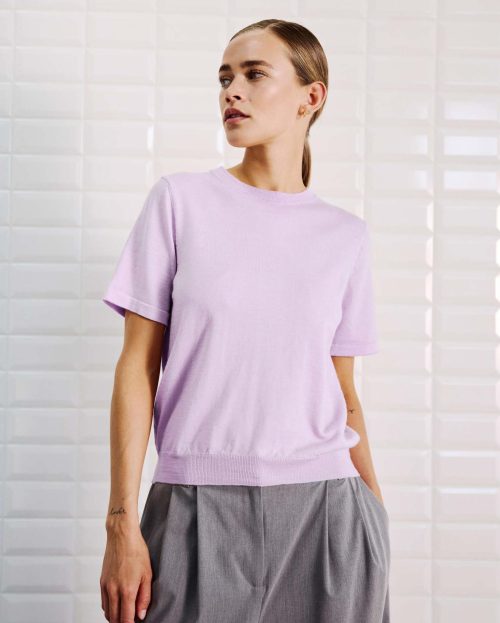 T-shirt miles lavender with black