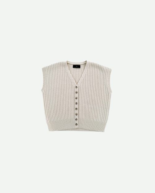 Gilet Poppy Birch With Black ecru