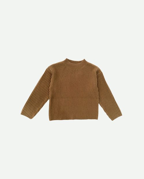Sweater Poppy Camel With Black brown