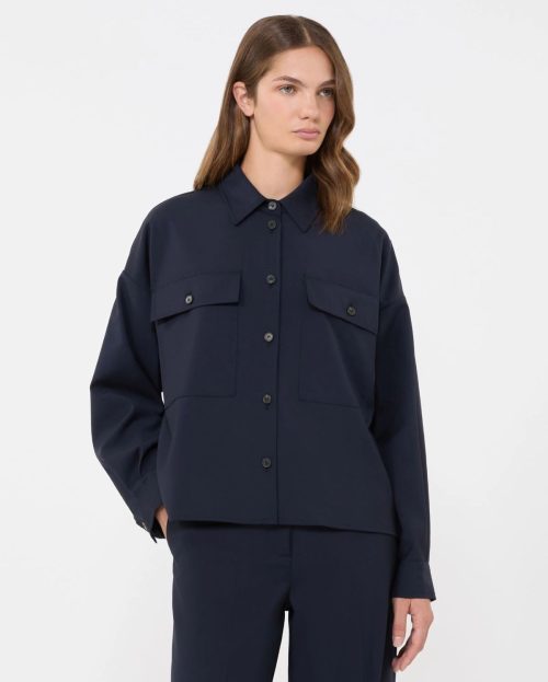 Jacket Cropped Mulino Blue Max Mara Weekend blauw