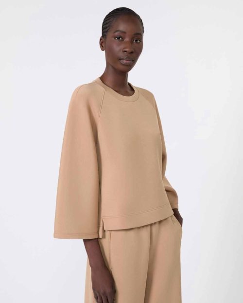 Sweatshirt Scuba Vasto Max Mara Weekend tabacco