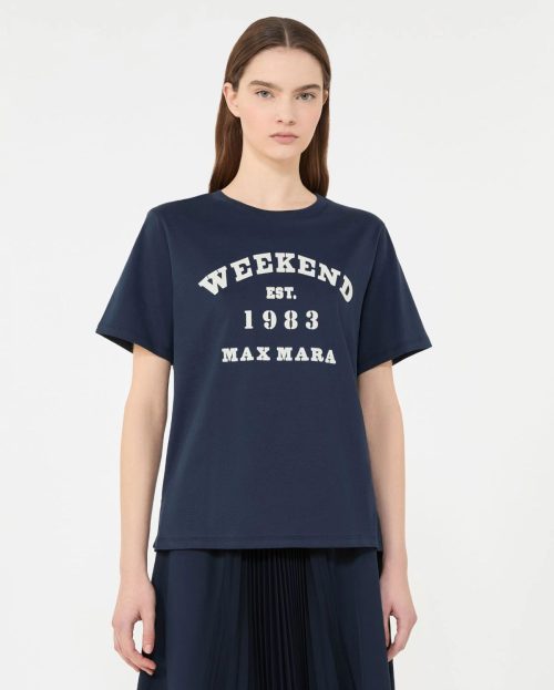 T-shirt Tenue Max Mara Weekend blauw navy