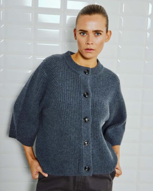 Vest Vivianna Grey With Black grijs