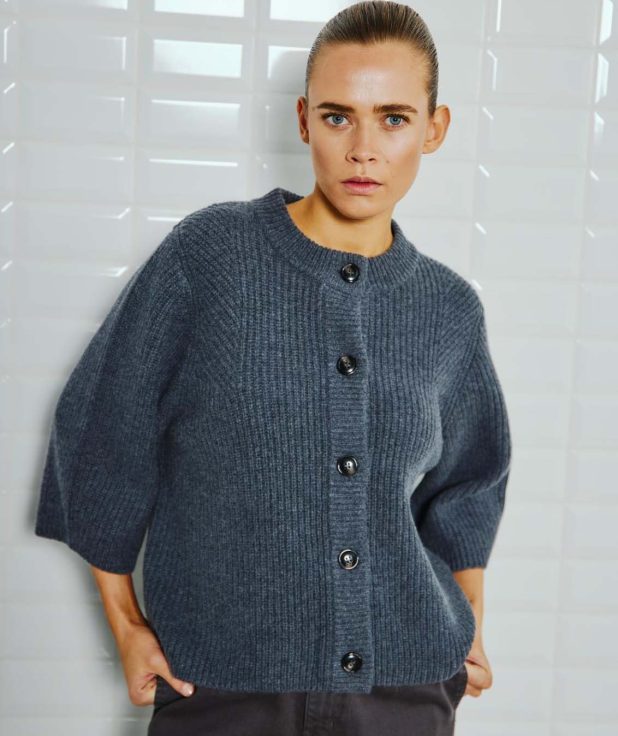 Vest Vivianna Grey With Black grijs