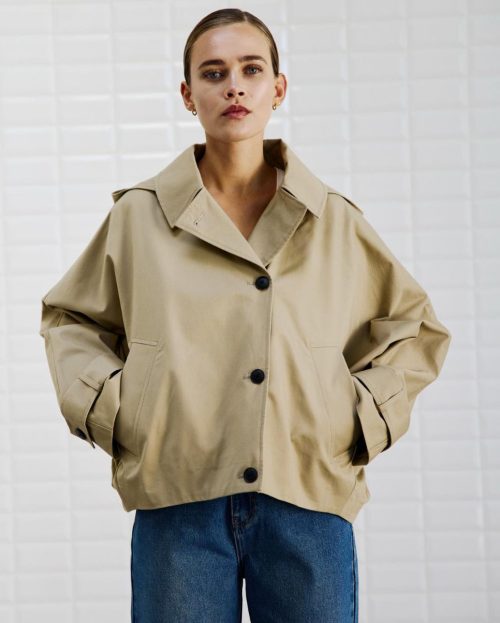 Jacket Lalaia Beige With Black