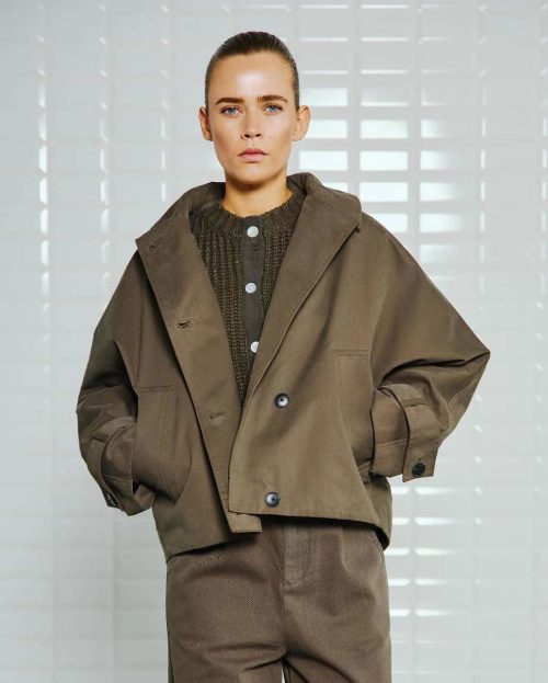 Trenchcoat Alaia Hooded With Black groen