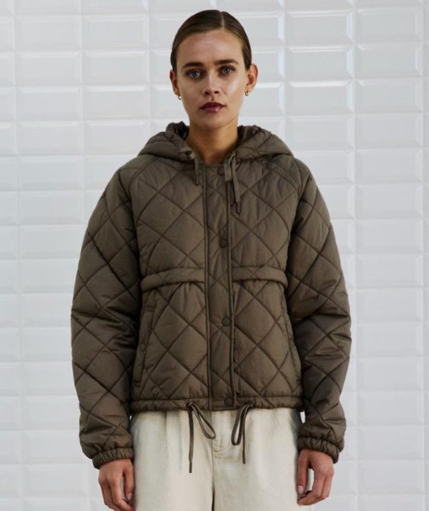 Jacket Lastrid Falcon With Black grijs bruin