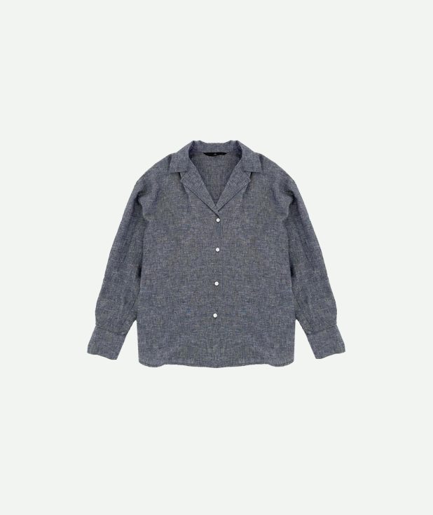 Blouse brina with black in blauw