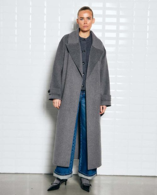 Jas Cerena Maxi With Black grijs