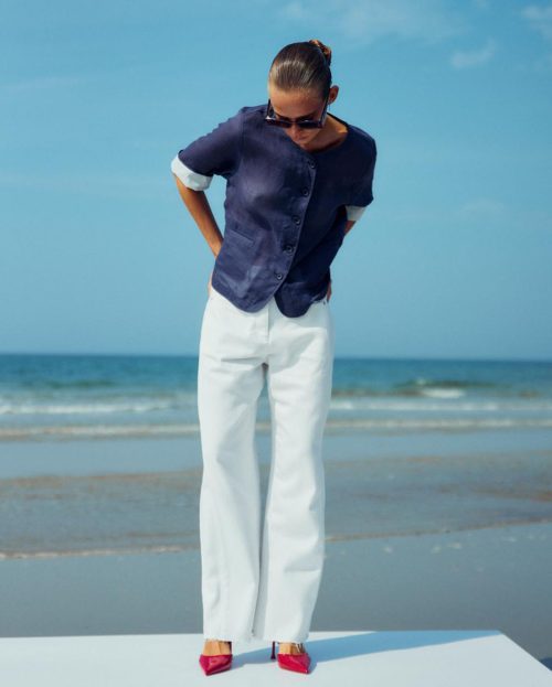 Blouse Holly With Black donkerblauw navy