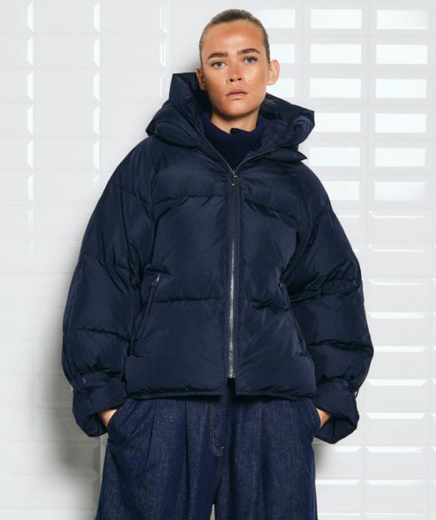 Jas Kylie Blue With Black blauw