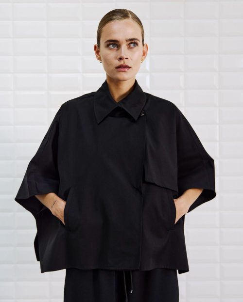 Trench Cape Medusa With Black zwart