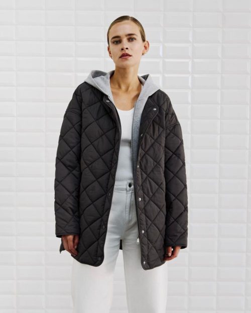 Jacket Milana Night Grey With Black grijs