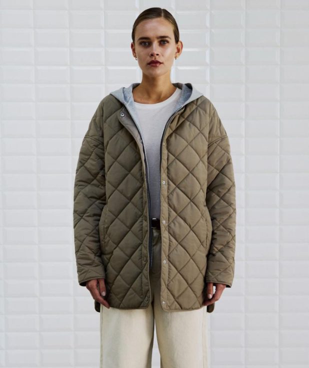 Jacket Milana Grey Sand With Black