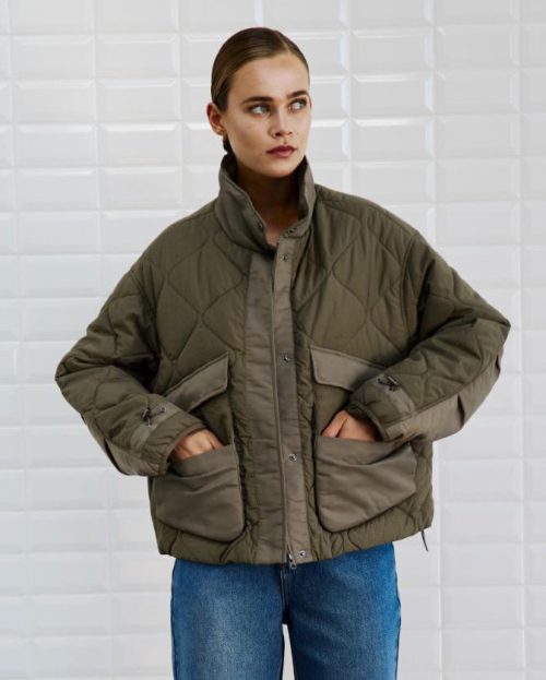 Jacket Veda Forest With Black groen