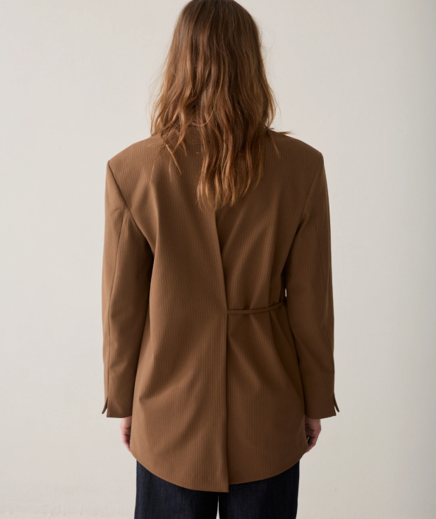Wear-your-way blazer pinstripe summum bruin