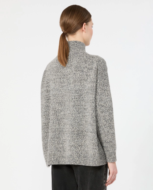 Wool knit turtleneck jumper - Medium grey