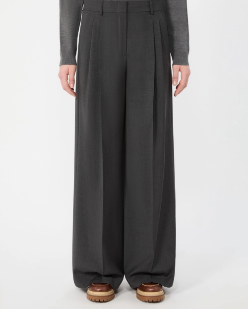 Woollen cloth trousers - Dark grey