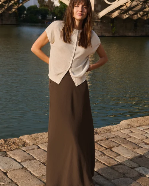 Slate Black Brown maxi rok yaya