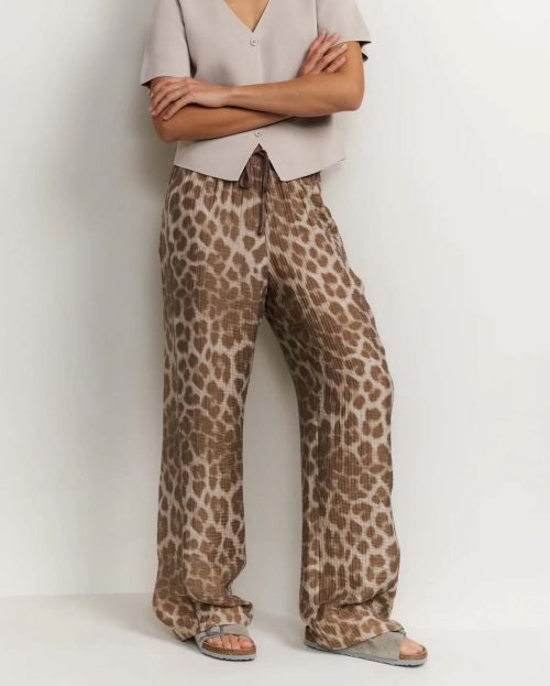Pants Leopard Print Yaya brown