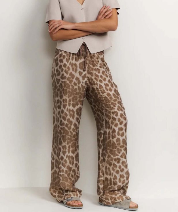 Broek Leopard Print Yaya bruin