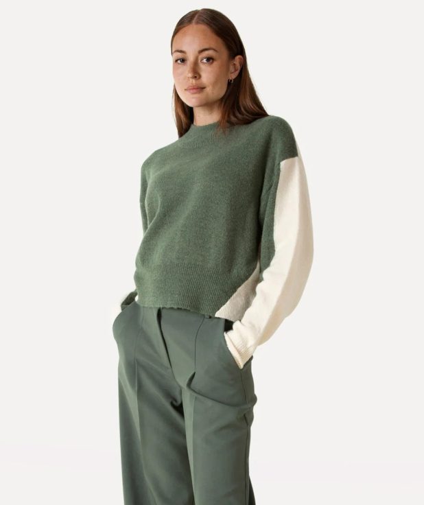 Trui Emily Dark Moss Another Label groen