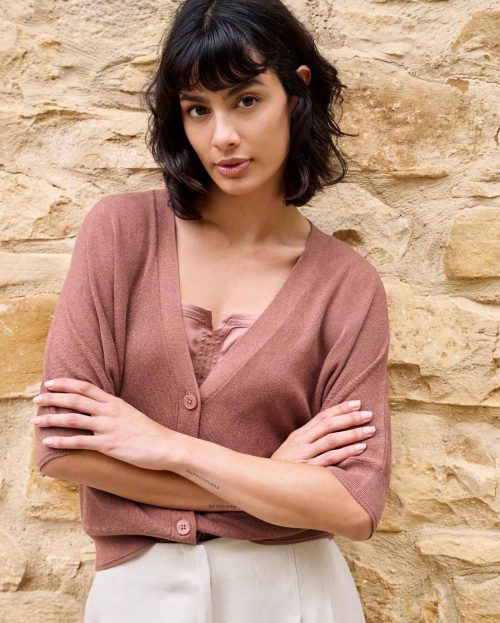 Vest Burlwood Pink Yaya roze melange