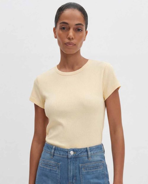 T-shirt Kleoh Geel Someday butter yellow