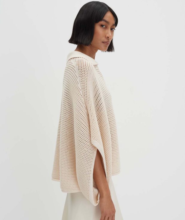Poncho Basuna Ecru Someday sweater