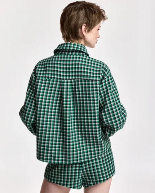 Blazer jas, vest groen geruit