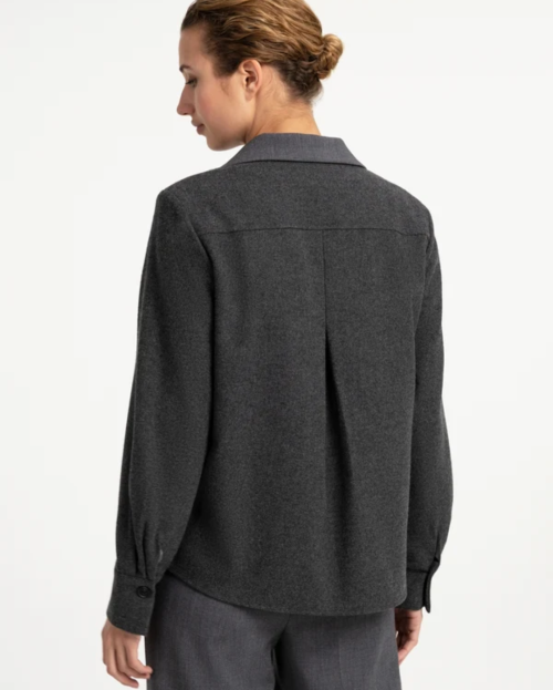 Blazer met contrasterende stof en losse pasvorm
