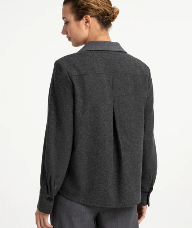 Blazer met contrasterende stof en losse pasvorm