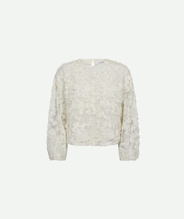 Blouse Tessy Co'Couture off white flowers