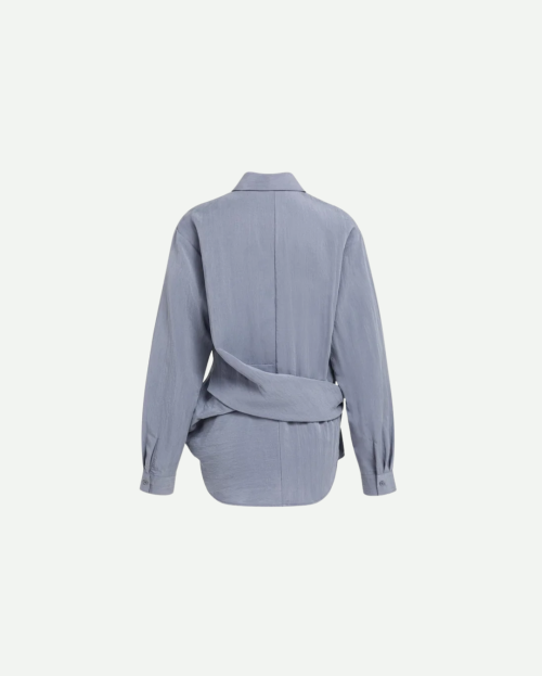Blouse met knoopdetail en lange mouwen
