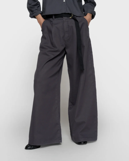 wijde broek jog twill