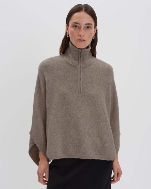 Poncho cape brialo greige someday