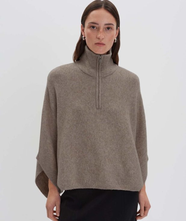 Poncho cape brialo greige someday