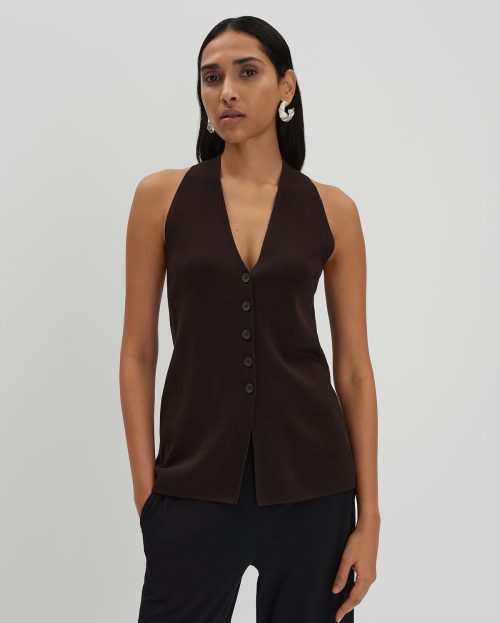 Gilet Tabriela Someday bruin dark espresso
