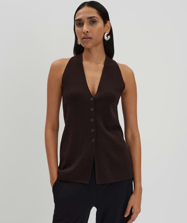 Gilet Tabriela Someday bruin dark espresso