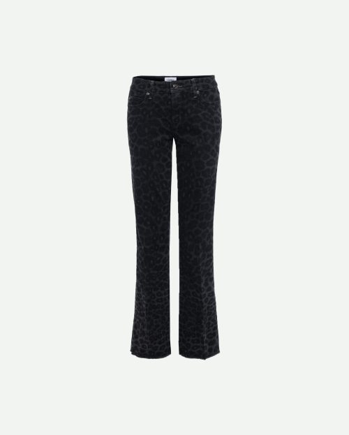 Jeans Paris Flared Leopard Cambio zwart