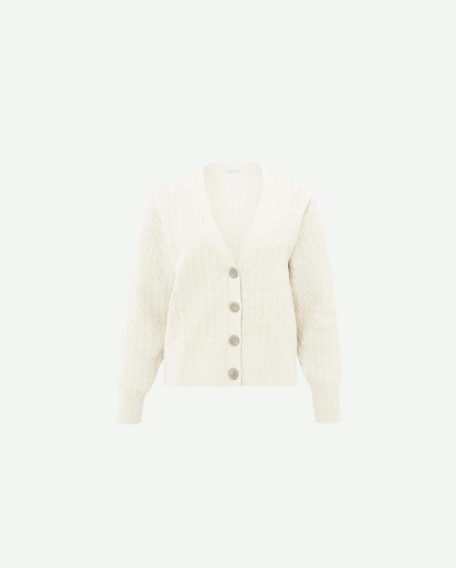 Vest Cable Chalk White Yaya wit