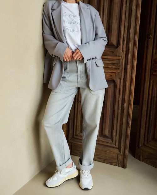 Cargo Jeans Mid Grey Yaya grijs