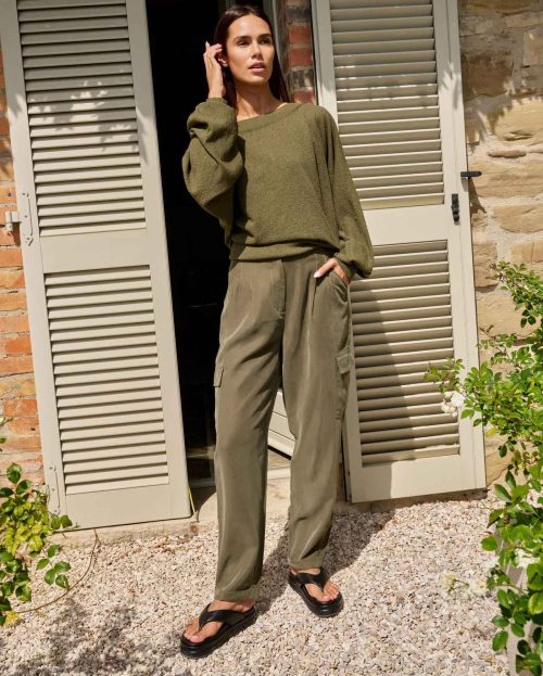 Broek Cargo Army Green Yaya groen