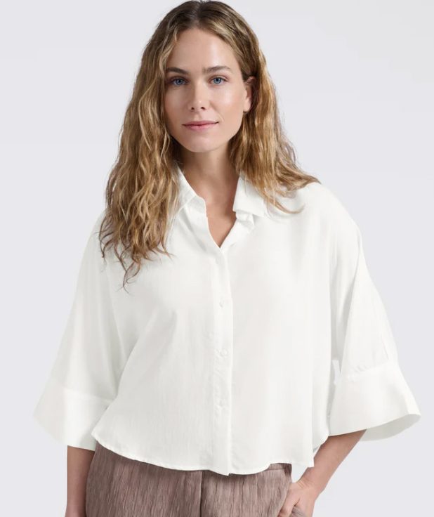 Blouse Cropped White Yaya wit