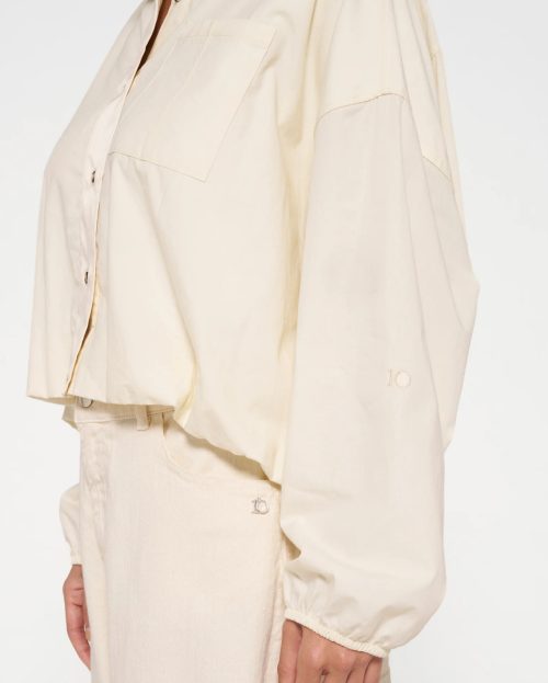 cropped smoking blouse Beige 10 DAYS