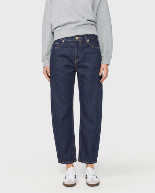 Barrel jeans in lichte lyocellmix.